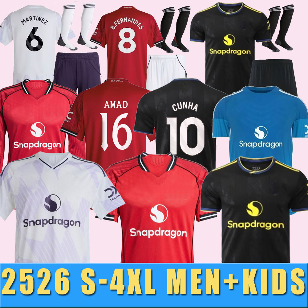 2025 2026 S-4XL DE LIGT HOJLUND MAINOO football shirt Soccer Jersey Pre match StoneRoses MARTINEZ CASEMIRO kit kids tops YORO DORGU AMAD