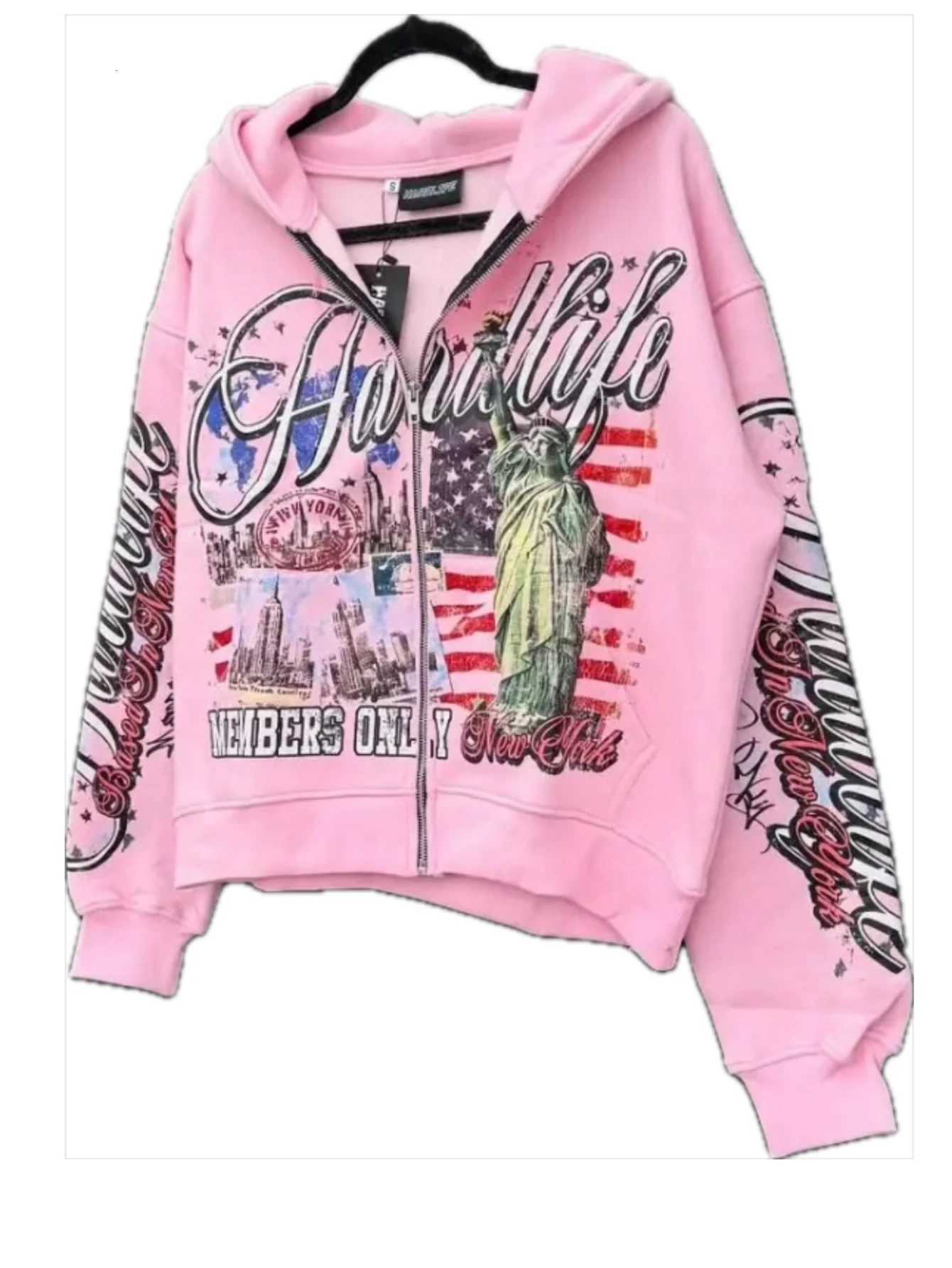 Retro Letter Printing Zipper Sweatshirt Jacket Casual Men and Women Fashion Personality Design Hoodie Y2K Hip-Hop Streetwear X250718