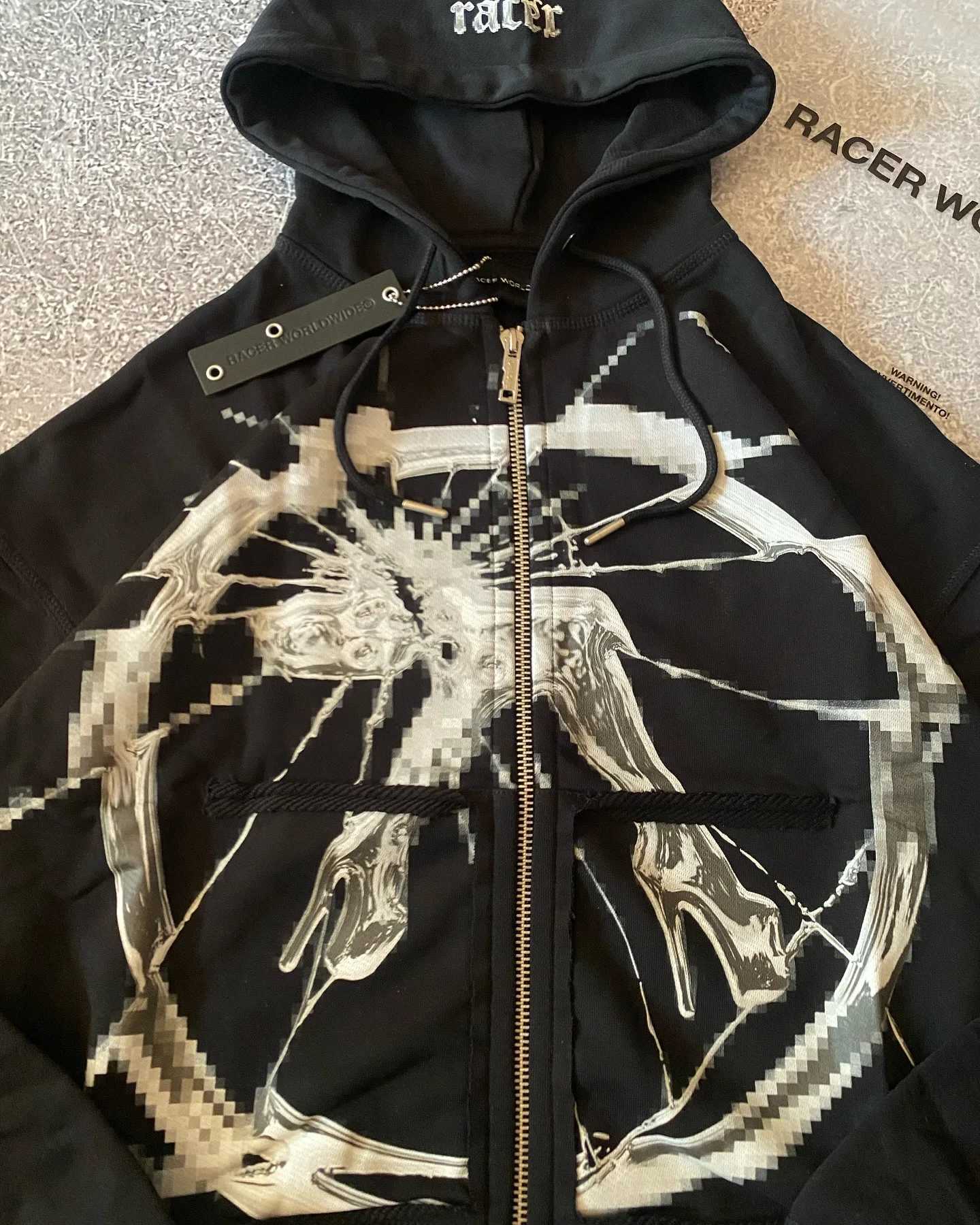 Street Simple Pattern Printed Hoodies Mens Fashion Harajuku Hip-Hop Street Loose Zipper Hoodies Womens Casual Simple Wear X250718