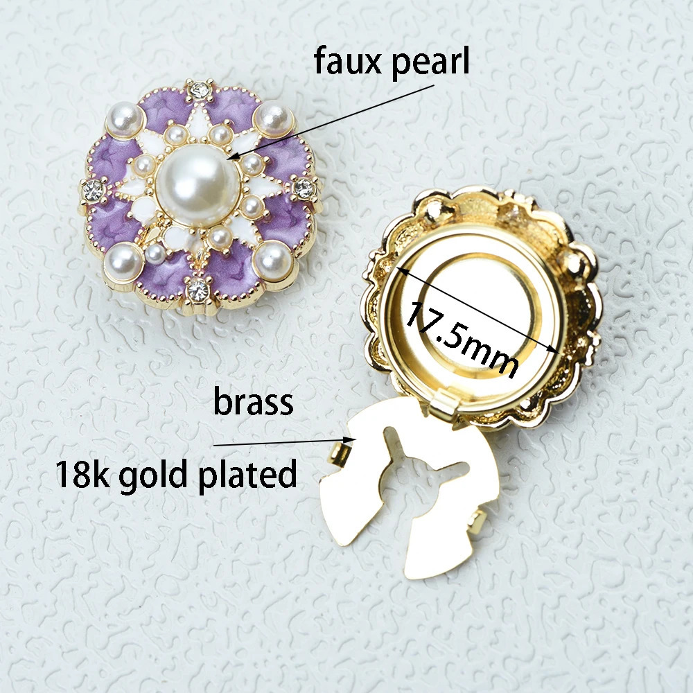 ICEYY2pcslot CC pearl Cufflink Button Covers For Shirt Blossom Clip Sleeve Buttons Fashion Girls Gifts Tux Cufflinks 250715