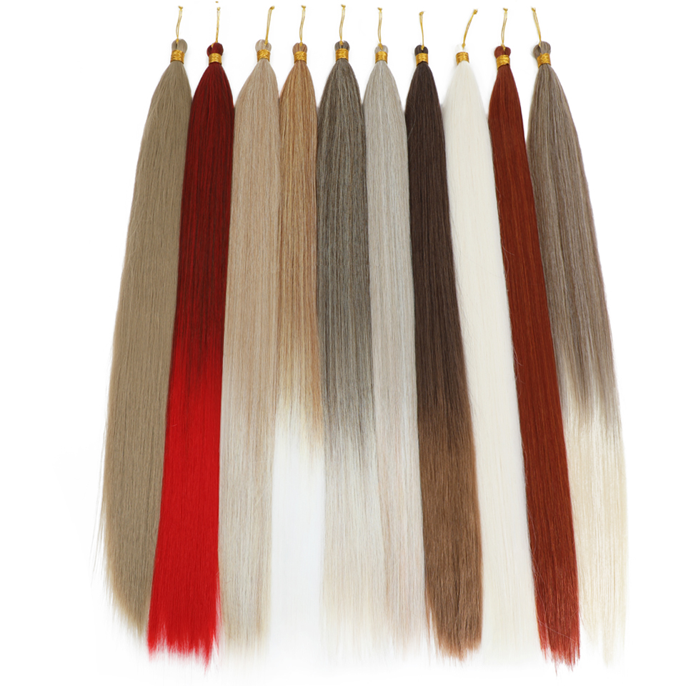 Straight Synthetic Braids Hair Bulk Crochet Hair Extension For Women Wholsale 30" Bone Straight Hair Bundles