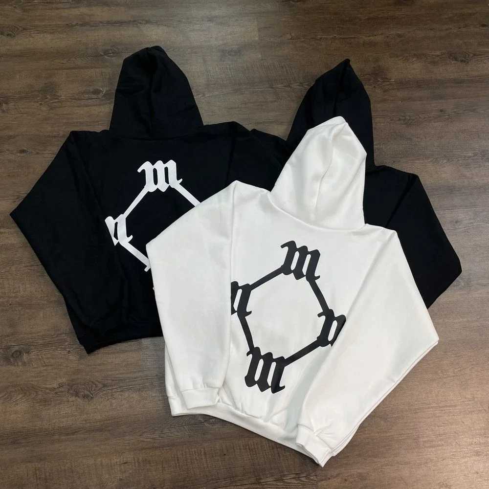 Yao Fashion Joint Design Tops Sweatshirt Oversize Streetwear Print Casual HipHop Loose Pullover Hoodies For Men X2507181