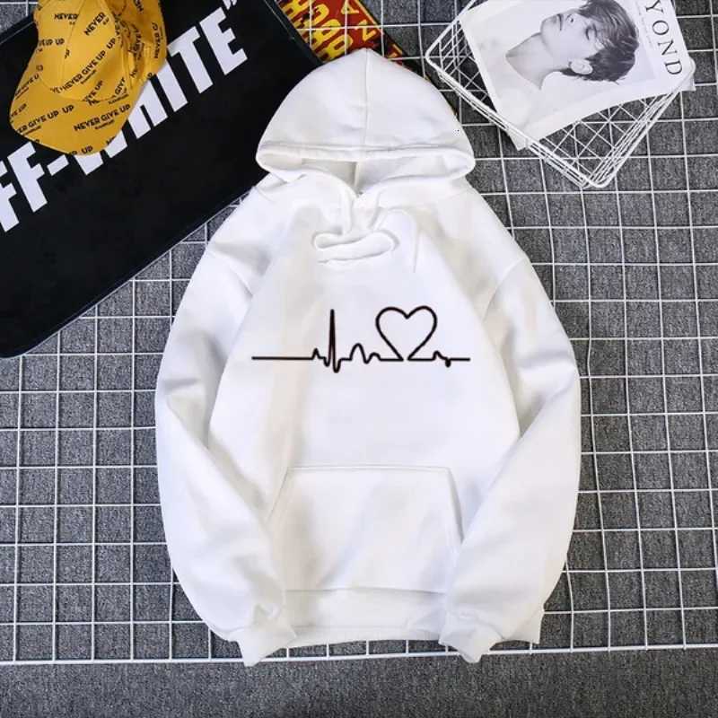 Womens Black White Hoodies Casual Print Hoody Sweatshirt Winter Spring Long Sleeve Hip Hop Warm Hoodies XJ250717