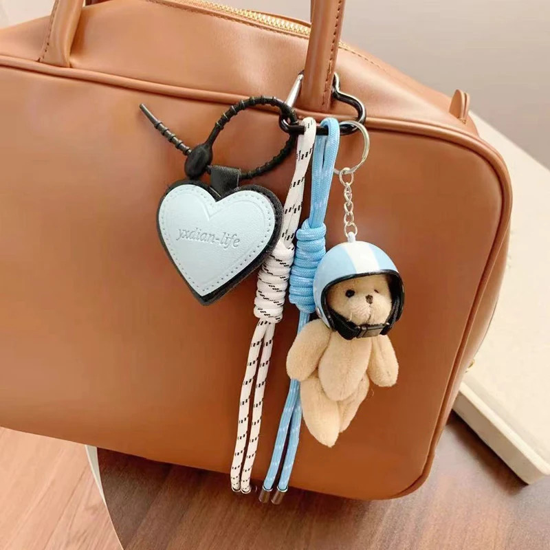 Bag Accessories Rope Hanging Accessories DIY Personalized Keychain Cartoon Pattern Helmet Bear Animal Charm Bag 250717