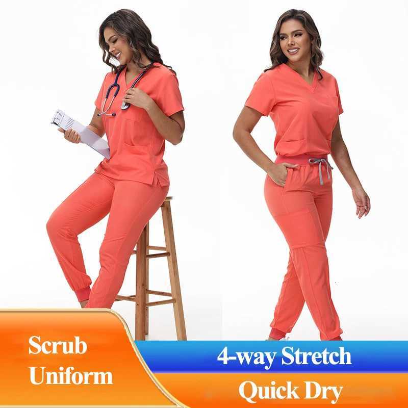 Hot Sale Medical Scrubs Uniform New Doctor and Nurse Uniform Durable Dental Pediatric Quick-Dry Healthcare services Set 42109 Z250718