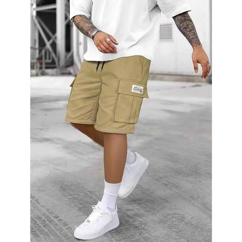 Mens work shorts; summer comfort; multi-pocket; outdoor leisure sport beach pants; elastic waistband Y2508141