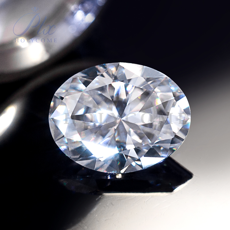 Moissanite Gemstone Oval Cut Brilliant Cut D Color VVS1 Lab Synthetic Created Heat Diamond for DIY Jewelry Making Materials with GRA Report