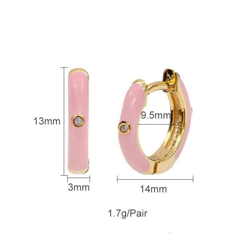 2023 Jewelry CRMYA Gold-color Clip Dangle Hoop Earrings For Women CZ Zircon Enamel Piercing Wens Earrings Set X250718