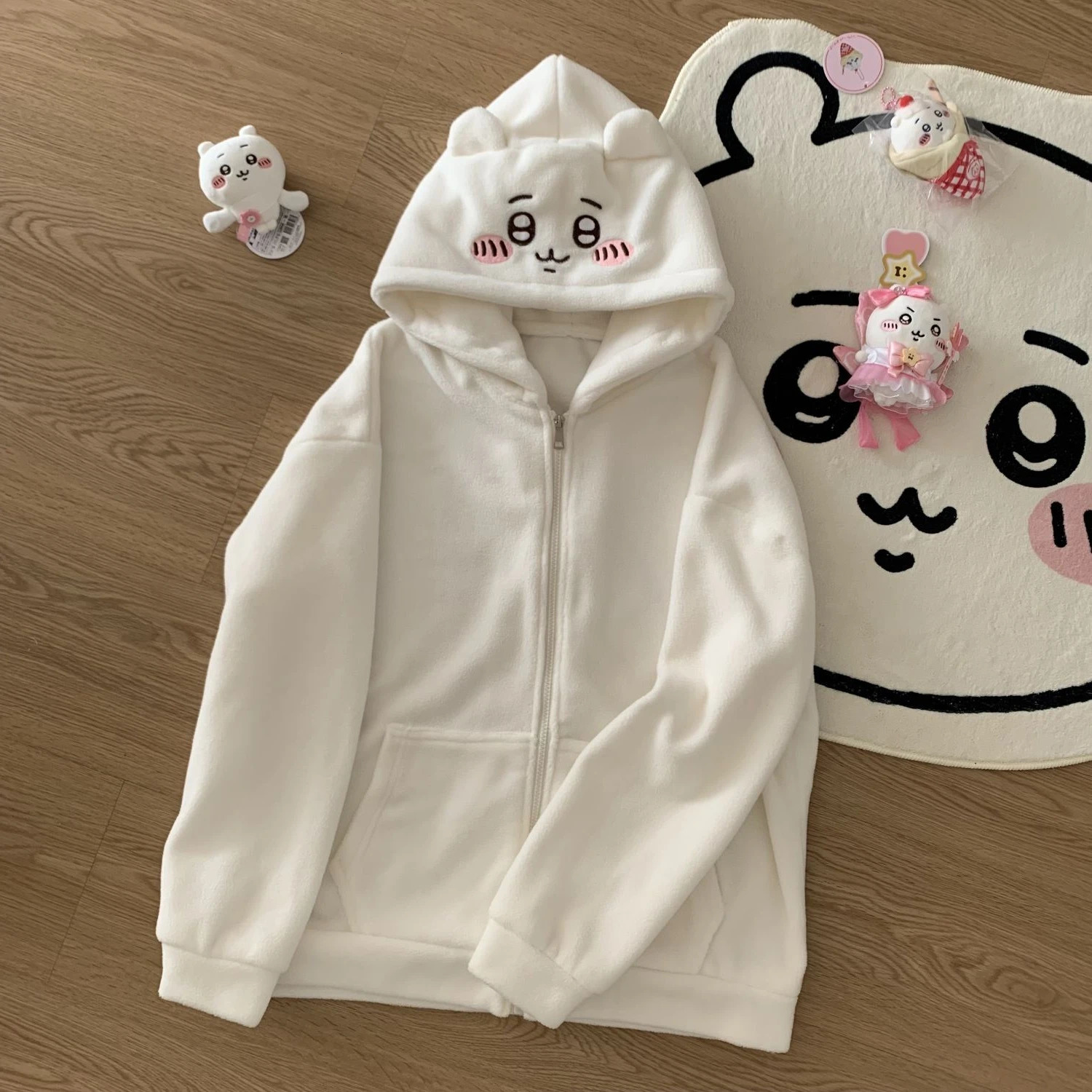 Streetwear Zipper Hoodie Y2K Womens Clothes Harajuku Gothic Kawaii Cute Embroidery Oversized Hooded Sweatshirt Jacket Coat 250717