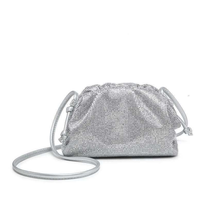 Leather Bag Bucket Bag Tote Bag Summer Women S Crystal Diamond BV Cloud Crossbody Handheld Lightweight Elegant Evening Bag