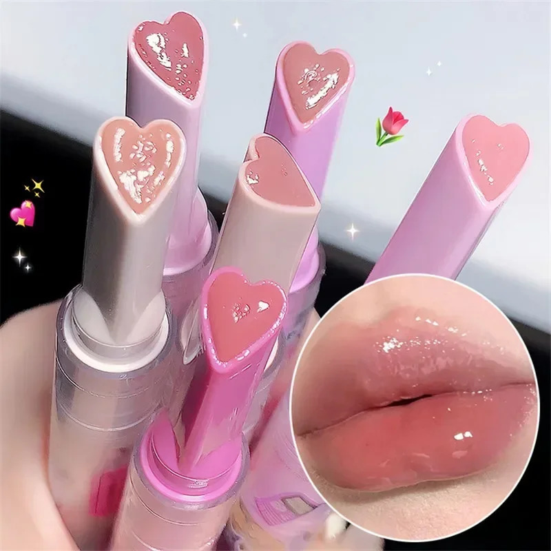 Jelly Love Lipstick Pink Water Gloss Clear Lip Glaze Waterproof Non-stick Cup Hydrating Plumping Fade Lip Lines Lip Gloss Makeup 250716
