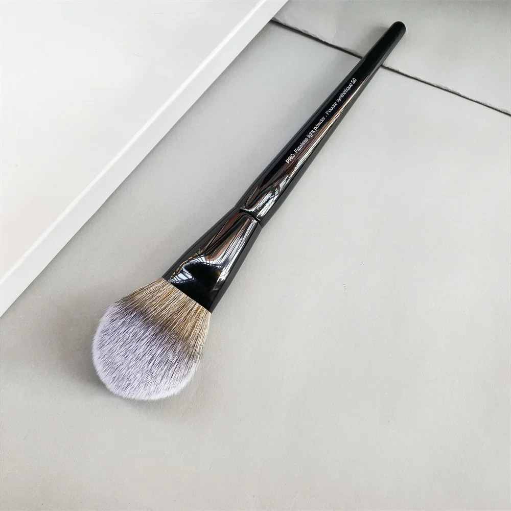 PRO Black Powder Brush 50 Light Weight Precision Powder Setting Finishing Makeup Brush Cosmetic Brush Tool 250716