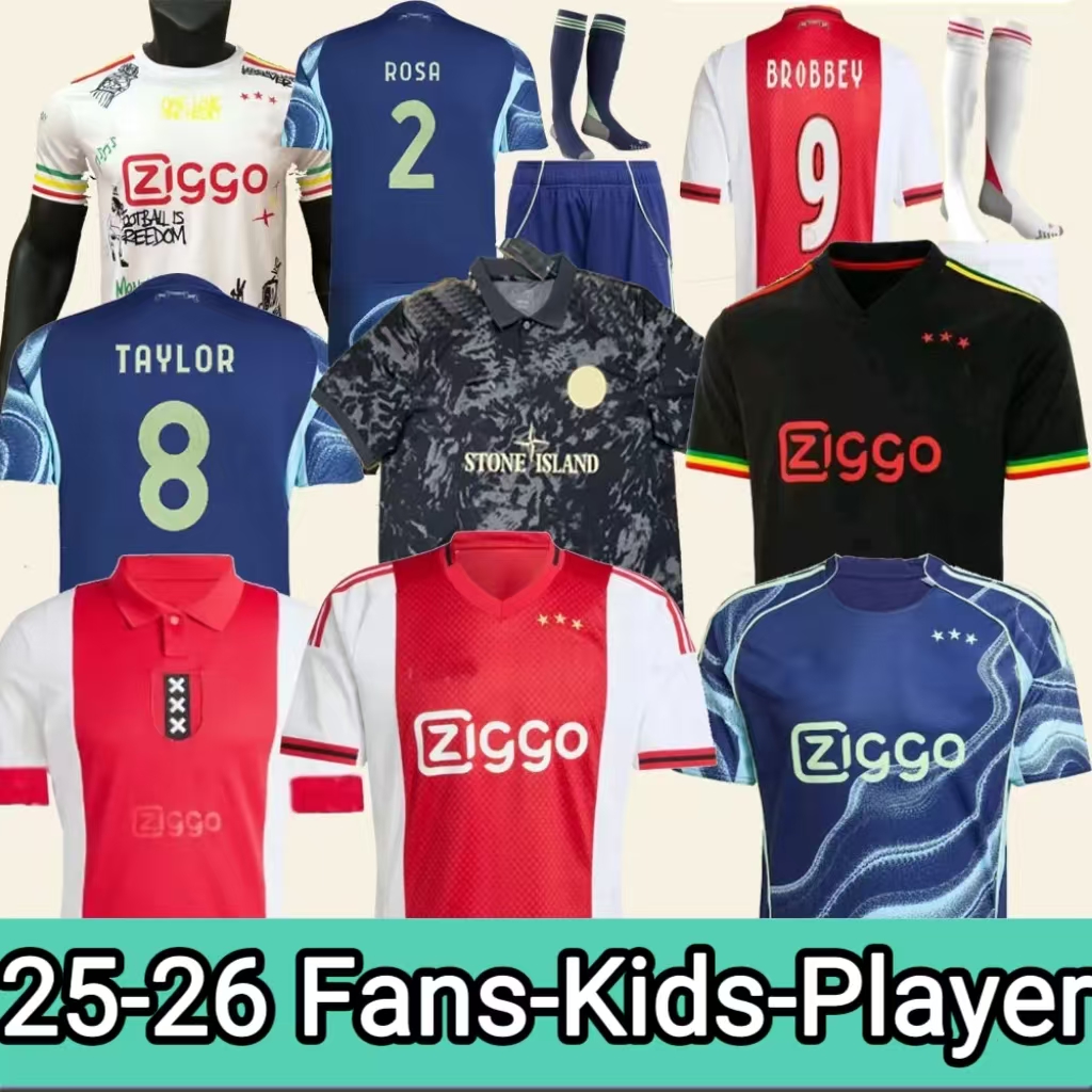 AFC 2025 125-Year Anniversary Kit 125 years Amsterdam Soccer Jersey 25 26 ajaax Retro Kits maillot Ajaox football shirts 2025 2026 Kids aajax bob marley St one Isl and