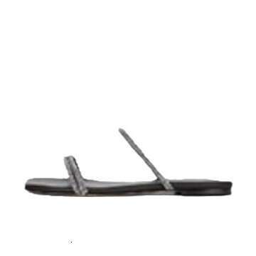 Su Yinyin Fashion Sandals Summer Outdoor Rhinestone Shiny Silver Strap Single 2024 Spring Women's Shoes