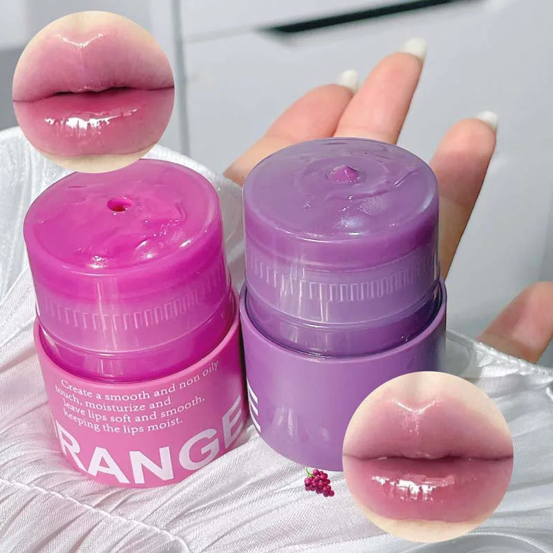 Rotating Crystal Purple Lip Balm Jelly Pink Solid Lip Gloss Moisturizing Watery Colored Lip Paste Long-lasting Tender Tinted 250717