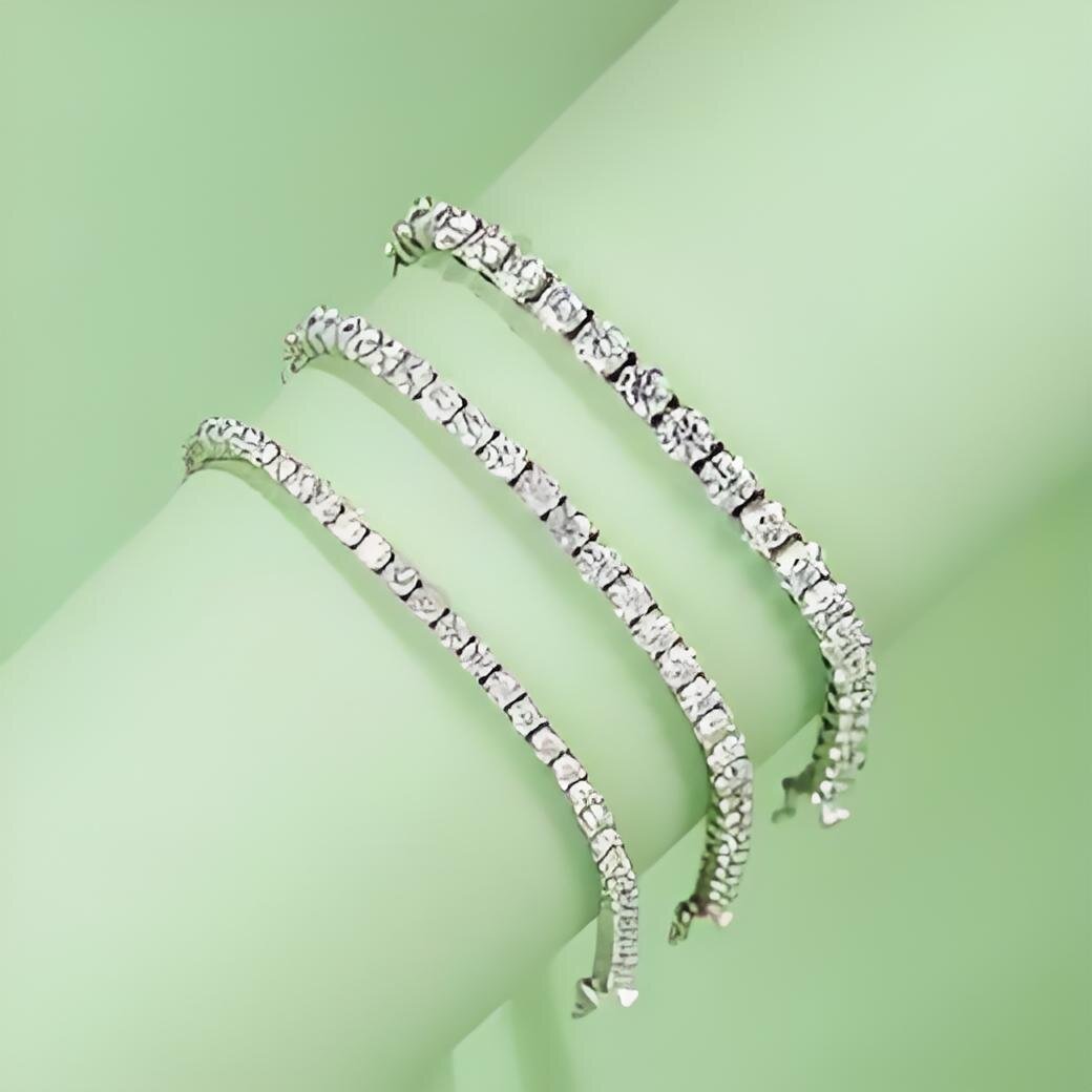VOAINO 2CT 10K 14K Gold Jewelry Dia Tennis Chain HPHT Lab Grown Bracelet Free shipping