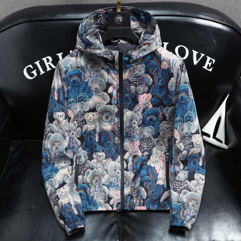new Free shipping designer coat for man Casual jacket loose fashionable trendy handsome jacket outerwear