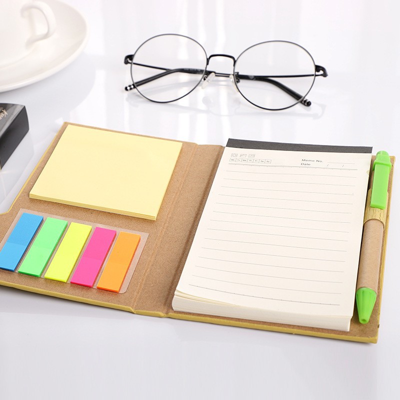 Elegant Business Organizer Notebooks With Removable Post-it's & Personalized Logos