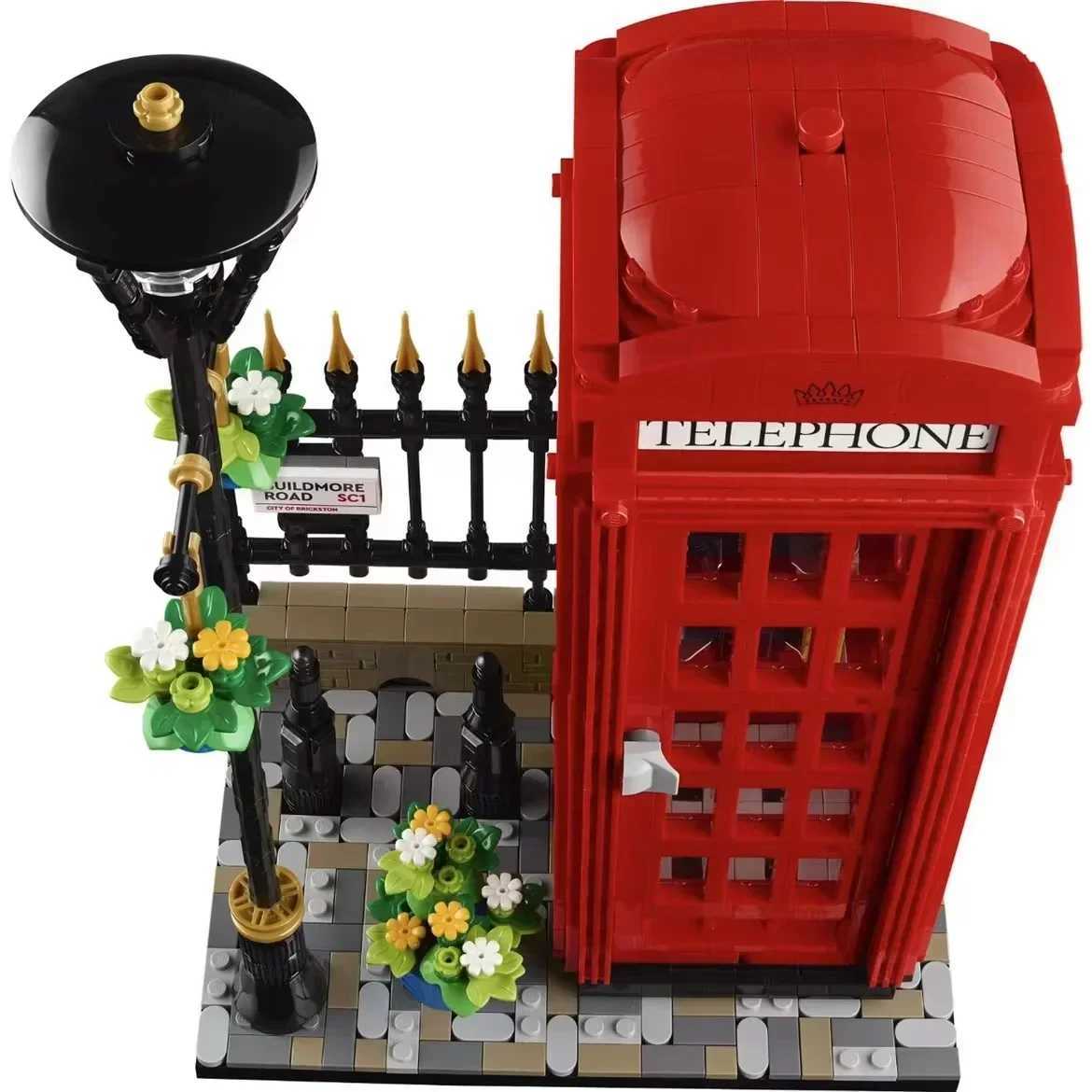 Ideas Red London Telephone Box 21347 Building Blocks Sets Classic British symbol Bricks Toys For Adult Children Gifts Home Dcor Z250718