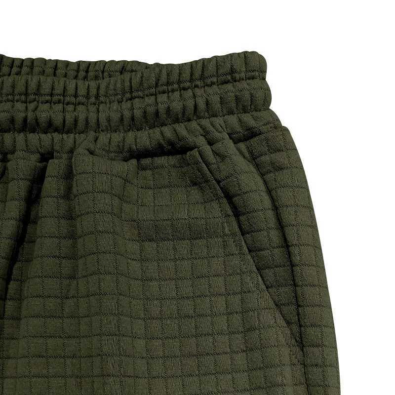 Four Seasons Running Short for Men Casual Jogging Short Pants Wave Pattern Green Gray Solid Color Drawstring Man Sports Shorts W250718