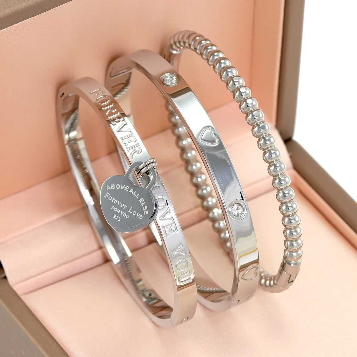 StainlESS Steel Stackable Jewelry Sets for Mens Daily Wear Gift for Girlfriends BirtHDay Gifts X250718