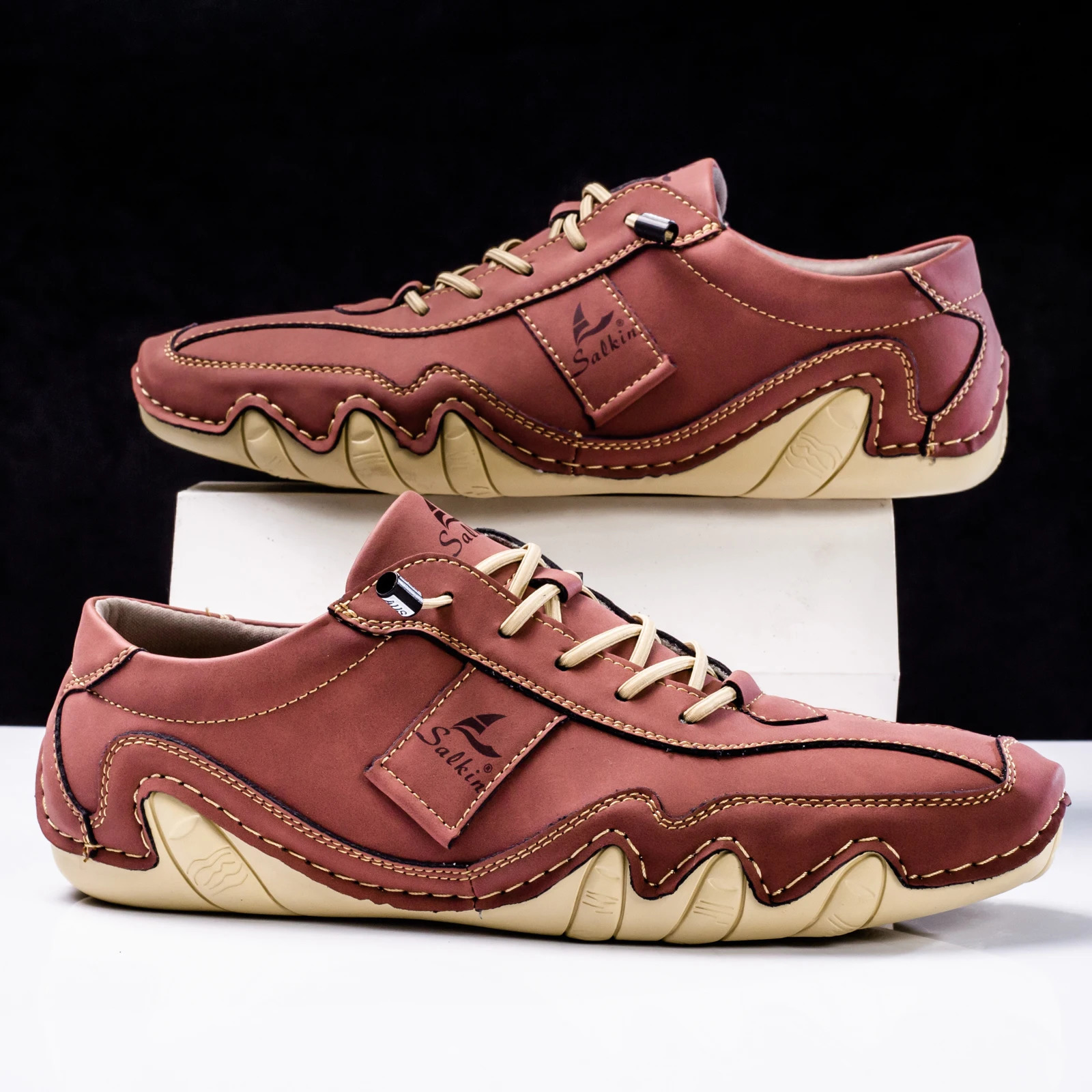 Mens Flat Casual Shoes Handmade PU Leather Comfortable Loafers Outdoor Men Shoes Breathable Men Moccasins Mens Sneakers 250717