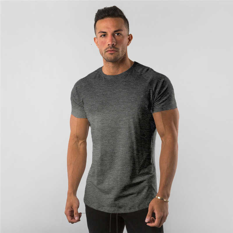 T-Shirt Men Casual Short Sleeve Muscle Joggers Bodybuilding Tshirt Male Gym Fitness Tops Tee Streetwear Slim Fit Summer T-shirt M250730