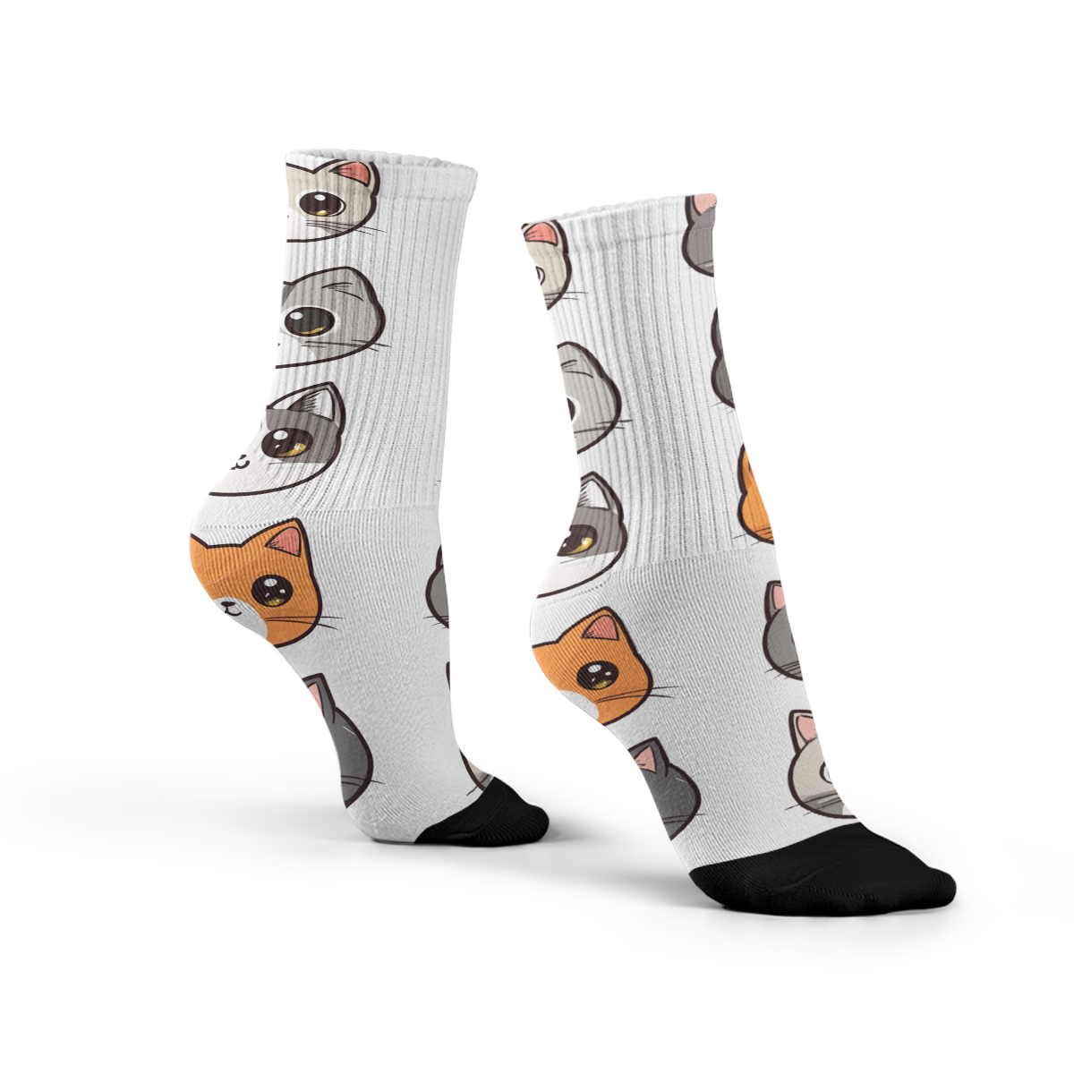 Cute Cat nisex Tube Socks Trendy Feline - Love Vibes C059socks