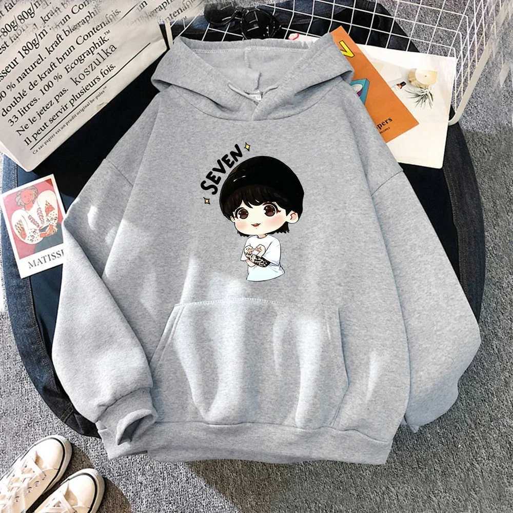 Jungkook Seven Hoodie Women Harajuku Aesthetic Funny Kaii Hoodies Unisex Autumn Winter Casual Fce Pullover Sweatshirts Tops XJ250717