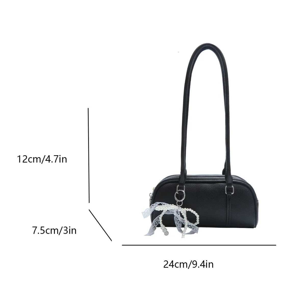 2025 Spring Summer Travel Pillow Bag Lady Double Zip Pockets Design Shoulder Bag Korean Style Trend Underarm Handbag Tote Big XJ250718