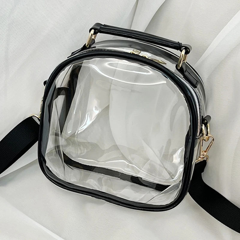 Clear Crossbody Bags Women Transparent Pvc Waterproof Tote Bags Jelly Messenger Shoulder Bag Girls ZipTravel Shopping Bags 250714