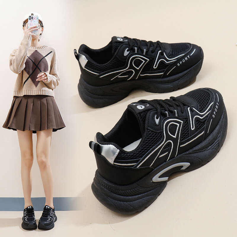 2024 Autumn Free shipping New Dad for Women, Trendy Ins Style, Plus Size Women's Shoes, Student Sneakers, Free shipping Height Increasing Casual 