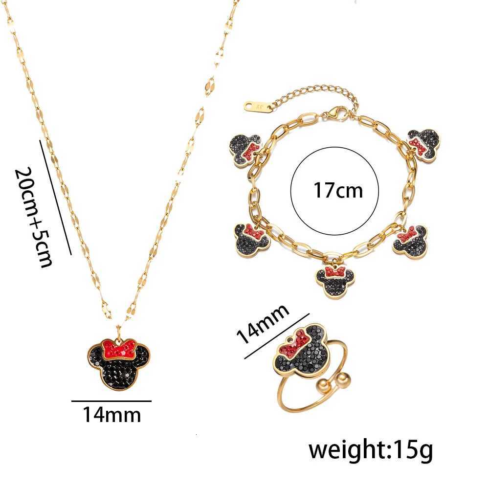 Creative Shiny Zircon Pendant Necklaces for Women Girls Stainless Steel Classic Jewelry Accessories Gift Set X250718