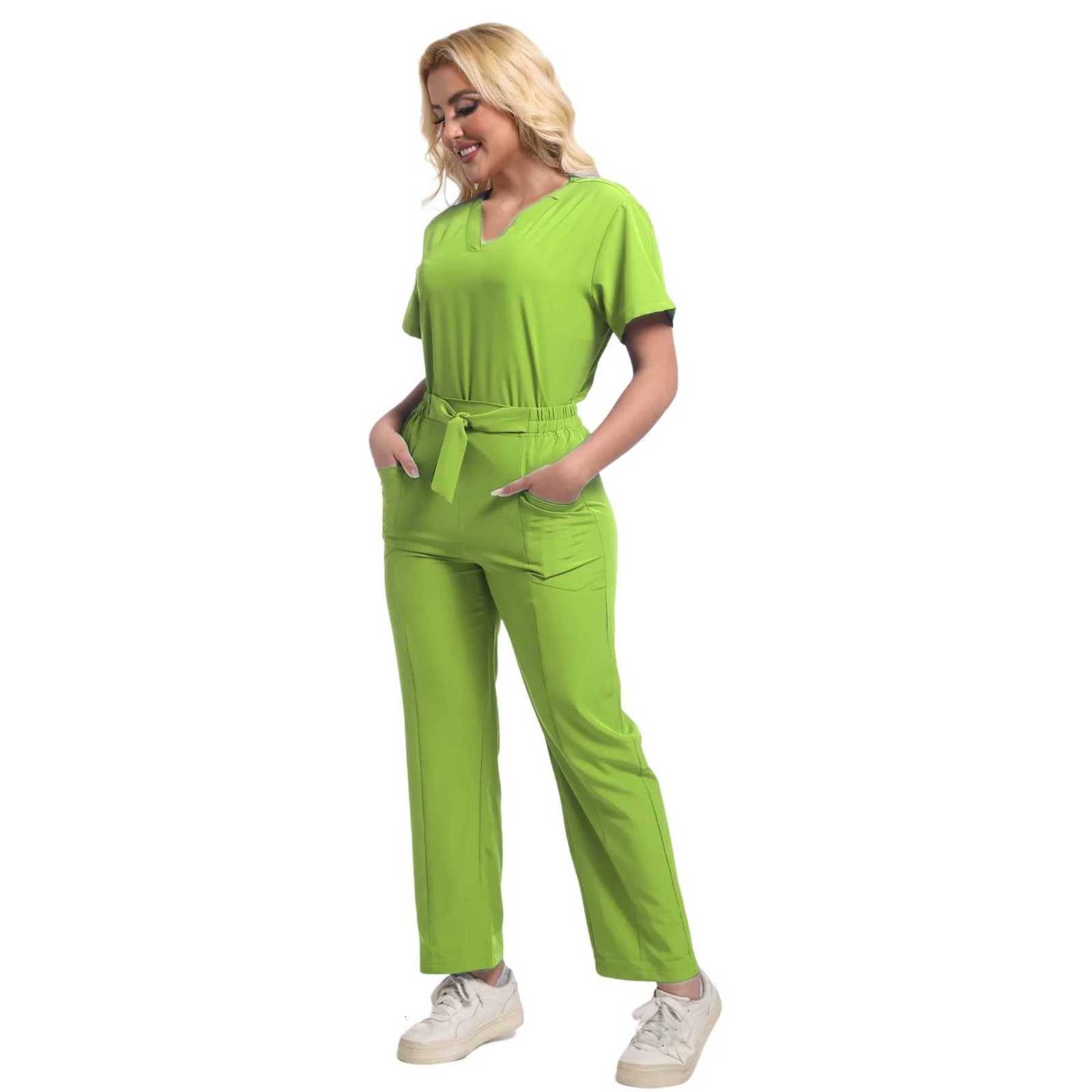Slim Fit Medical Uniforms Women Scrubs Sets Hospital Dental Clinic Beauty Salon Spa Workwear Clothes Suits Nurses Accessories Z250718