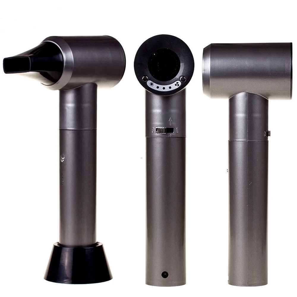 Portable Cordless Hair Dryer with USB Port Intelligent Charging Blower Easy to Carry Air Duct and Battery Detachable W250718