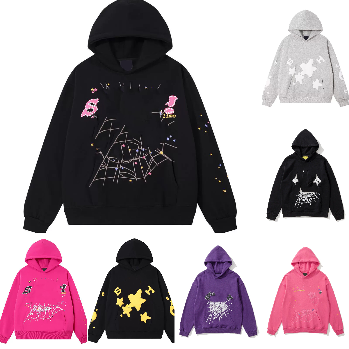 Men Letter Print Hoodies Harajuku Street Hooded Sweatshirts Y2K Streetwear Hip Hop Gothic Pullover Loose Jacket Coats