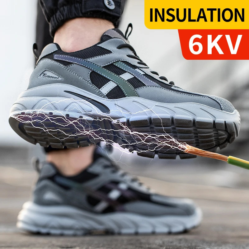 Safety Shoes Men Steel Toe Mens Work Puncture Proof Sneakers Male Protective Footwear Boots Boots 250717