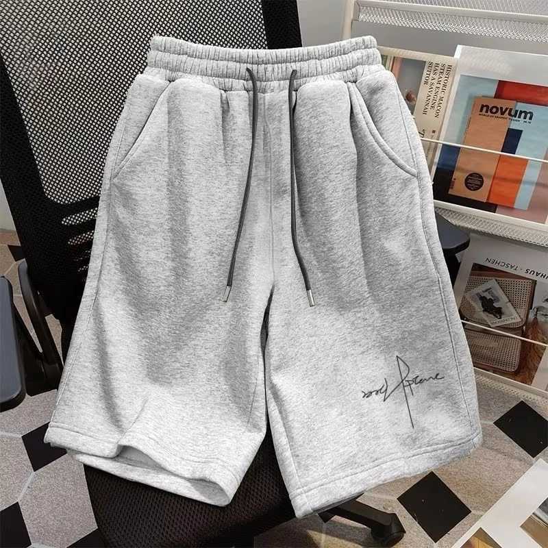 2025 New American Street Summer Trend Sports Cotton Shorts Casual Versatile Straight Pants Loose Drawstring Shorts Unisex W250718