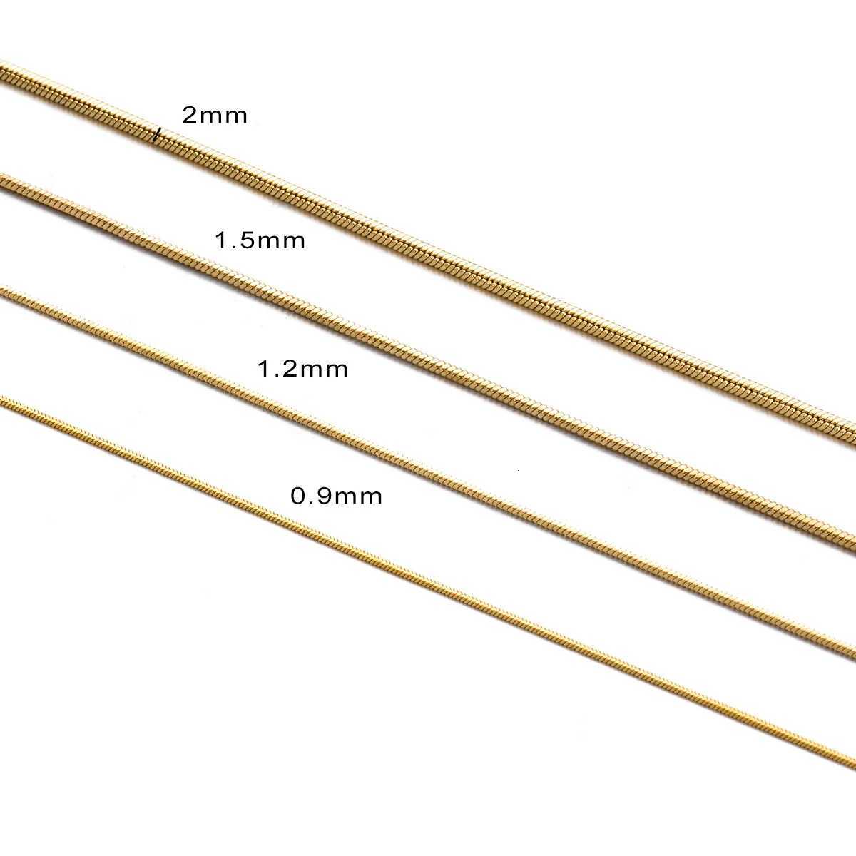 0.9/1.2/1.5/2mm Width Stainless Steel Square Snake Chain Necklace Choker DIY Gift For Mens Fashion Waterproof Jewelry X250718