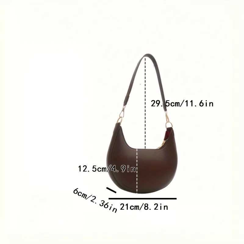 2024 Womens Crescent Handbag Shoulder Bag Zipper Closure Crossbody Purse for Casual or Formal Occasions or Evening Accessory R250717