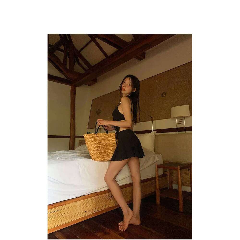 Sexy 2 Pieces Pink Bikini 2025 Women Swimsuit Female Swimwear High Waist Bikinis Skirt Brazilian Beach Bathing Suit Cute Biquini