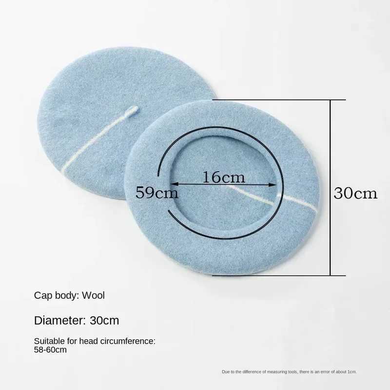 2025 New Autumn Winter Fashion Wool Beret Women Large Size Ladies Warm Beret Hat L250718