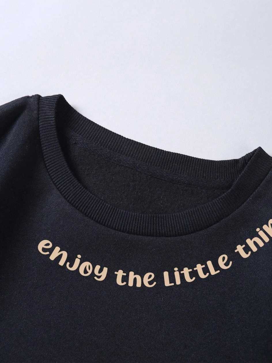 Enjoy The Little Things Letter Printing Sweatshirt Women Street Pullover Warm Soft Hoodies Loose Crewneck Fce Fe Clothing XJ250717