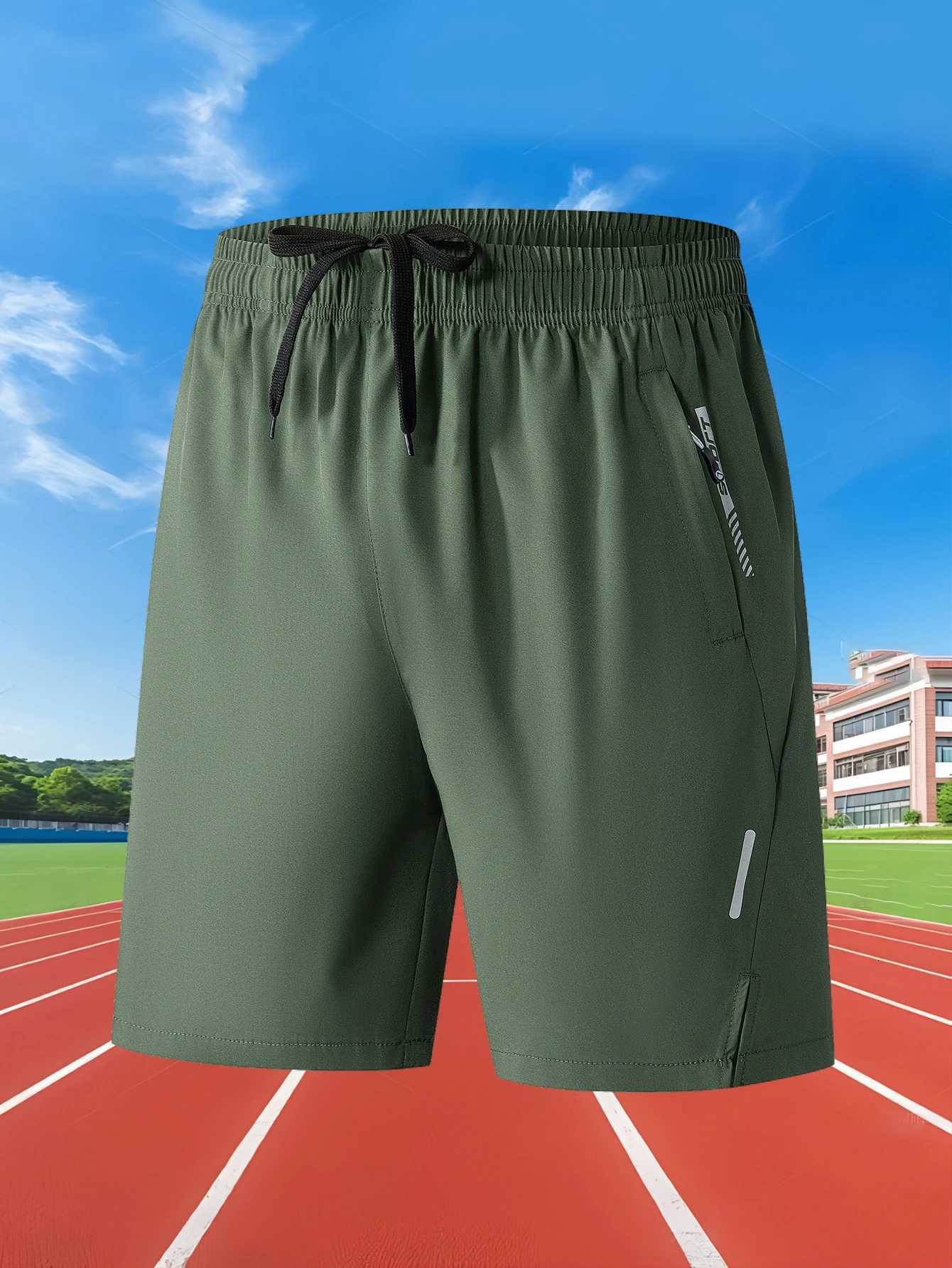 Summer Mens Sport Shorts Cool Sportswear Running Shorts Casual Bottoms Gym Fitness Training Jogging Short Pants Men Black Gray W250718