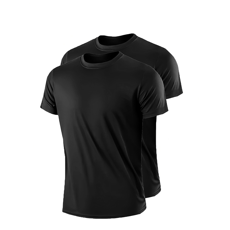 Mens Summer T shirt Black with other colors two piece suit(Suitable for young men and women)