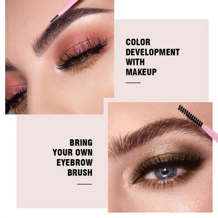 1pcs Ultra-fine Double headed Rotable Eyebrow Pen with Brush Eye Makeup Waterproof Wild Eyebrow Pencil Cosmetic Eyebrow Brush 250712