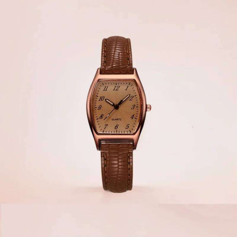 free shipping for Women Small Ladies Brown Retro Vintage Leather Bracelet Watch Black Quartz Wristwatches Reloj Mujer free shipping