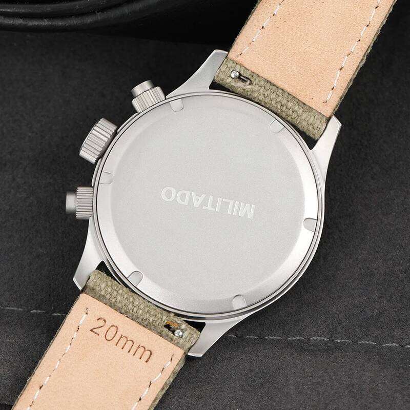 Militado VK61 VK67 Quartz Chronograph 39mm 316L Stainless Steel Case 3 Dial Waterproof 100M Multifunction Military Watch free shipping