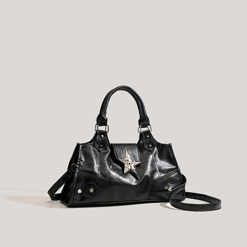 2025 summer new women's shoulder crossbody women's bag niche millennium style fashionable girl handbag motorcycle style new designer bag