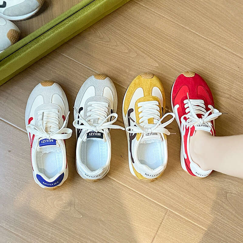 Round Free shipping Toe Cute and Ugly Forrest Gump for Women 2025 New High-End German Training Shoes Student Sneakers CL001